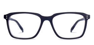Blue Rectangle Full Rim Unisex Eyeglasses by John Jacobs-215572