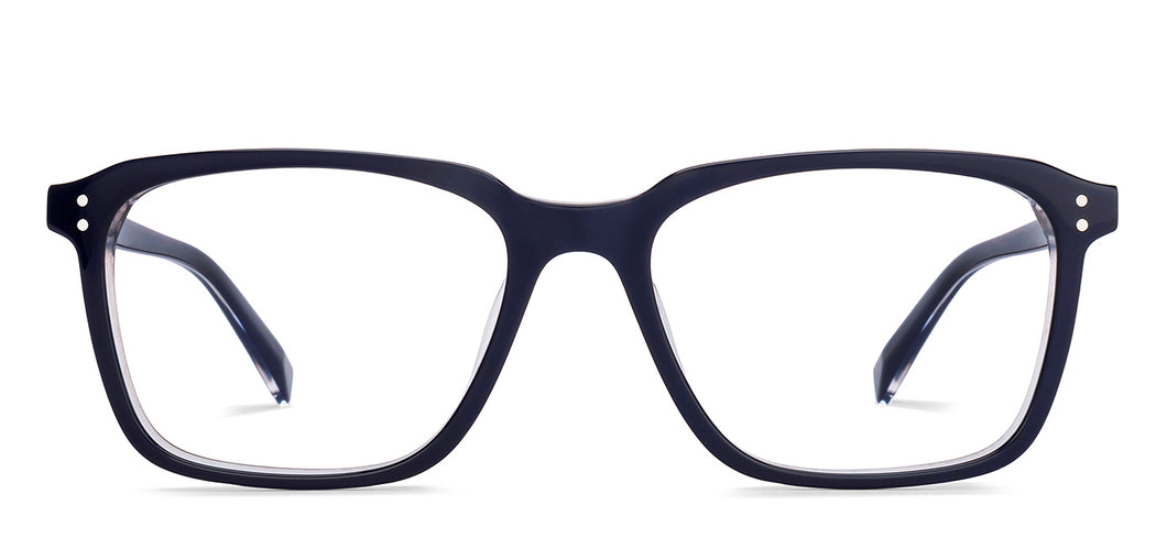 Blue Rectangle Full Rim Unisex Eyeglasses by John Jacobs-215572
