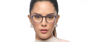 Blue Round Full Rim Unisex Eyeglasses by Lenskart Air-212335
