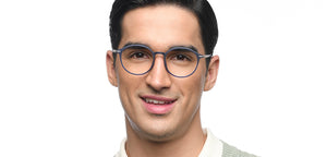 Blue Round Full Rim Unisex Eyeglasses by Lenskart Air-212335