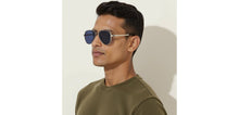 Load image into Gallery viewer, Silver Aviator Full Rim Unisex Sunglasses by John Jacobs-231641