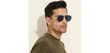 Load image into Gallery viewer, Silver Aviator Full Rim Unisex Sunglasses by John Jacobs-231641