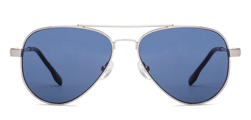 Silver Aviator Full Rim Unisex Sunglasses by John Jacobs-231641