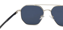 Load image into Gallery viewer, Silver Geometric Full Rim Unisex Sunglasses by Vincent Chase Polarized-213237