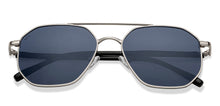 Load image into Gallery viewer, Silver Geometric Full Rim Unisex Sunglasses by Vincent Chase Polarized-213237