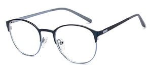 Blue Round Full Rim Unisex Eyeglasses by Vincent Chase-201320