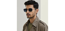 Load image into Gallery viewer, Silver Square Full Rim Unisex Sunglasses by John Jacobs-222524
