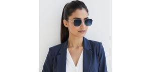 Silver Square Full Rim Unisex Sunglasses by John Jacobs-222524
