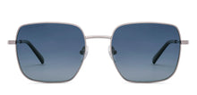 Load image into Gallery viewer, Silver Square Full Rim Unisex Sunglasses by John Jacobs-222524