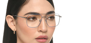 Blue Square Full Rim Unisex Eyeglasses by Vincent Chase-210629