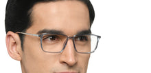 Load image into Gallery viewer, Blue Rectangle Full Rim Unisex Eyeglasses by Lenskart Air-215411
