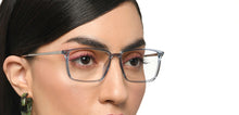Load image into Gallery viewer, Blue Rectangle Full Rim Unisex Eyeglasses by Lenskart Air-215411