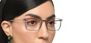 Blue Rectangle Full Rim Unisex Eyeglasses by Lenskart Air-215411