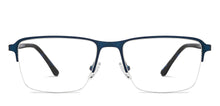 Load image into Gallery viewer, Blue Rectangle Half Rim Unisex Eyeglasses by Vincent Chase-207976