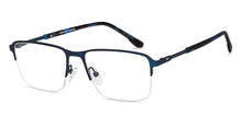 Load image into Gallery viewer, Blue Rectangle Half Rim Unisex Eyeglasses by Vincent Chase-207976