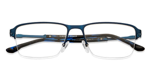 Blue Rectangle Half Rim Unisex Eyeglasses by Vincent Chase-207976