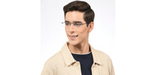 Load image into Gallery viewer, Blue Rectangle Rimless Unisex Eyeglasses by Vincent Chase Online-201316