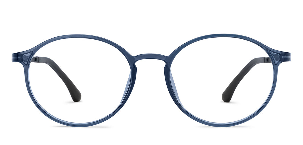 Blue Round Full Rim Unisex Eyeglasses by Lenskart Air Online-201549