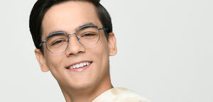 Blue Geometric Full Rim Kids Eyeglasses by Hooper-223263