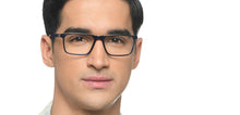 Load image into Gallery viewer, Blue Rectangle Full Rim Unisex Eyeglasses by Lenskart Air-215875