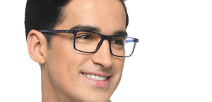 Blue Rectangle Full Rim Unisex Eyeglasses by Lenskart Air-215875