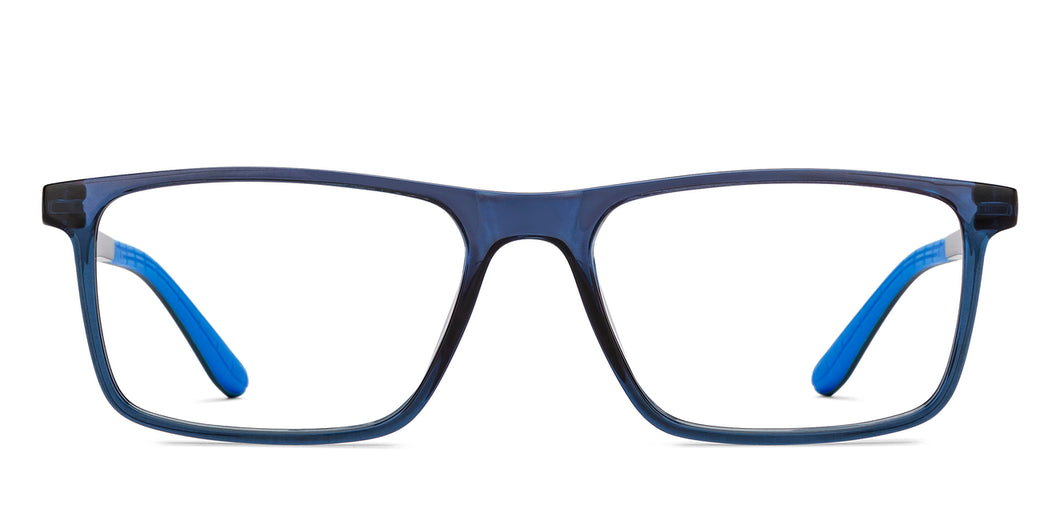 Blue Rectangle Full Rim Unisex Eyeglasses by Lenskart Air-215875
