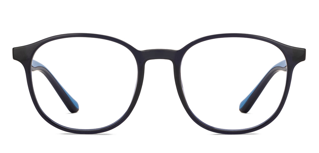 Blue Round Full Rim Unisex Eyeglasses by Lenskart Air-215896