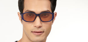 Blue Geometric Full Rim Unisex Sunglasses by Vincent Chase Online-206910