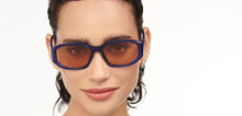 Load image into Gallery viewer, Blue Geometric Full Rim Unisex Sunglasses by Vincent Chase Online-206910