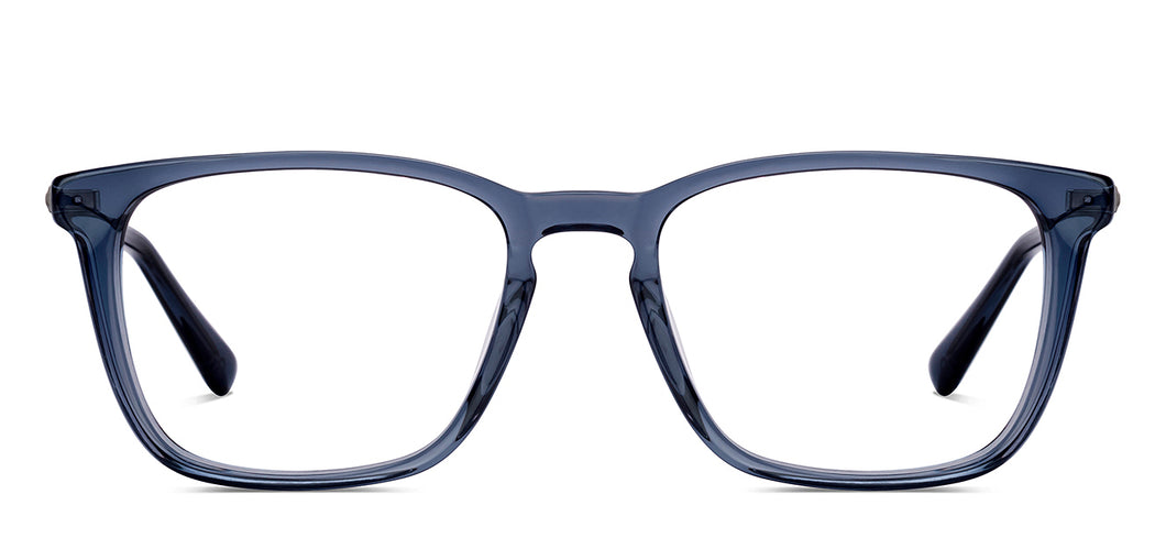 Blue Transparent Square Full Rim Unisex Eyeglasses by Vincent Chase-224429