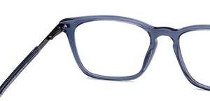 Blue Transparent Square Full Rim Unisex Eyeglasses by Vincent Chase-224429
