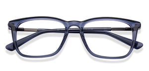 Blue Transparent Square Full Rim Unisex Eyeglasses by Vincent Chase-224429