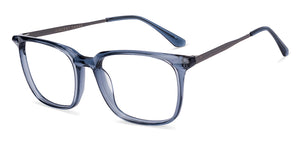 Blue Square Full Rim Unisex Eyeglasses by Vincent Chase-224431