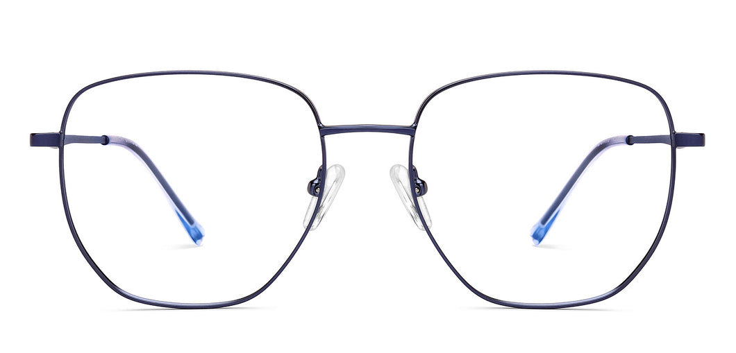 Blue Geometric Full Rim Unisex Eyeglasses by Vincent Chase-215834