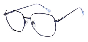 Blue Geometric Full Rim Unisex Eyeglasses by Vincent Chase-215834