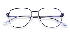 Blue Geometric Full Rim Unisex Eyeglasses by Vincent Chase-215834