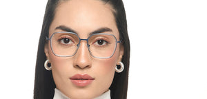 Blue Rectangle Full Rim Unisex Eyeglasses by Lenskart Air-213369