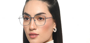 Blue Rectangle Full Rim Unisex Eyeglasses by Lenskart Air-213369