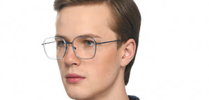 Blue Rectangle Full Rim Unisex Eyeglasses by Lenskart Air-213369