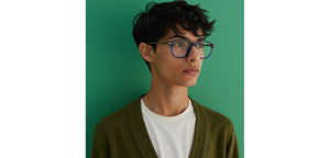Blue Square Full Rim Unisex Eyeglasses by Lenskart-232708