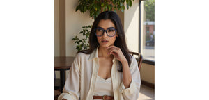 Blue Square Full Rim Unisex Eyeglasses by Vincent Chase-229438