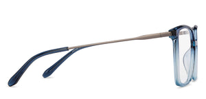 Transparent Blue Square Full Rim Unisex Eyeglasses by Lenskart Air-206036