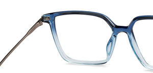 Transparent Blue Square Full Rim Unisex Eyeglasses by Lenskart Air-206036