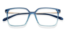 Load image into Gallery viewer, Transparent Blue Square Full Rim Unisex Eyeglasses by Lenskart Air-206036