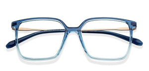 Transparent Blue Square Full Rim Unisex Eyeglasses by Lenskart Air-206036