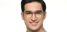 Load image into Gallery viewer, Blue Rectangle Full Rim Unisex Eyeglasses by Lenskart Air-215407