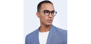Blue Round Full Rim Unisex Eyeglasses by Vincent Chase-208238