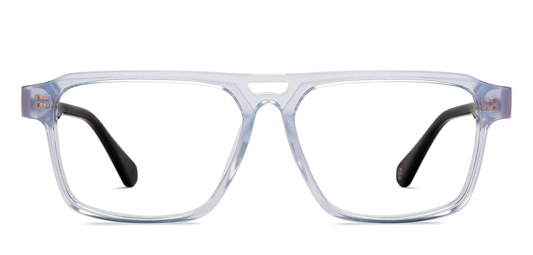Transparent Rectangle Full Rim Unisex Eyeglasses by John Jacobs-215746