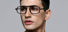 Load image into Gallery viewer, Black Geometric Full Rim Unisex Eyeglasses by Lenskart STUDIO-222274