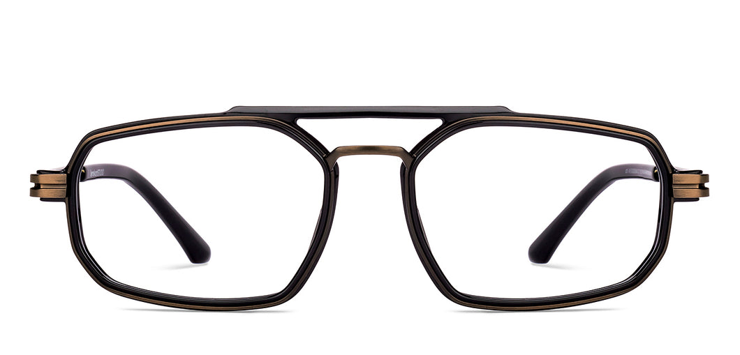 Black Geometric Full Rim Unisex Eyeglasses by Lenskart STUDIO-222274